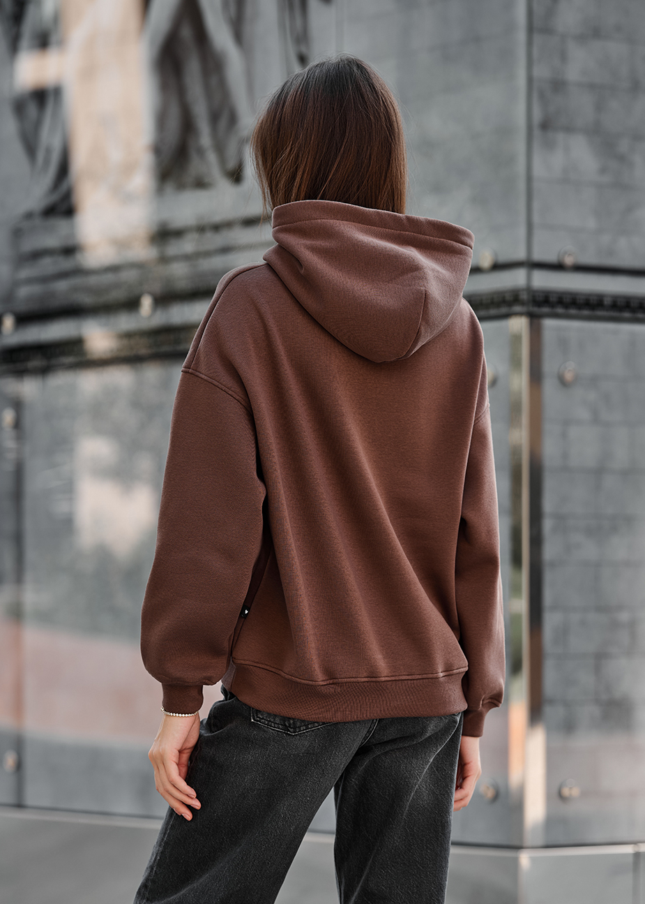 Hanorac de damă Staff mi brown oversize fleece