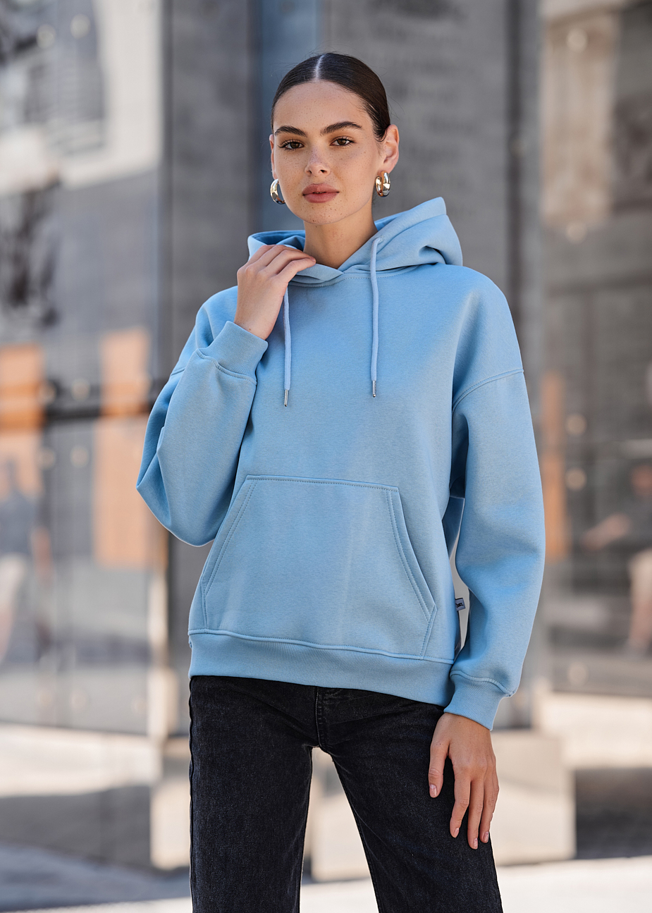 Hanorac de damă Staff mi light blue oversize fleece