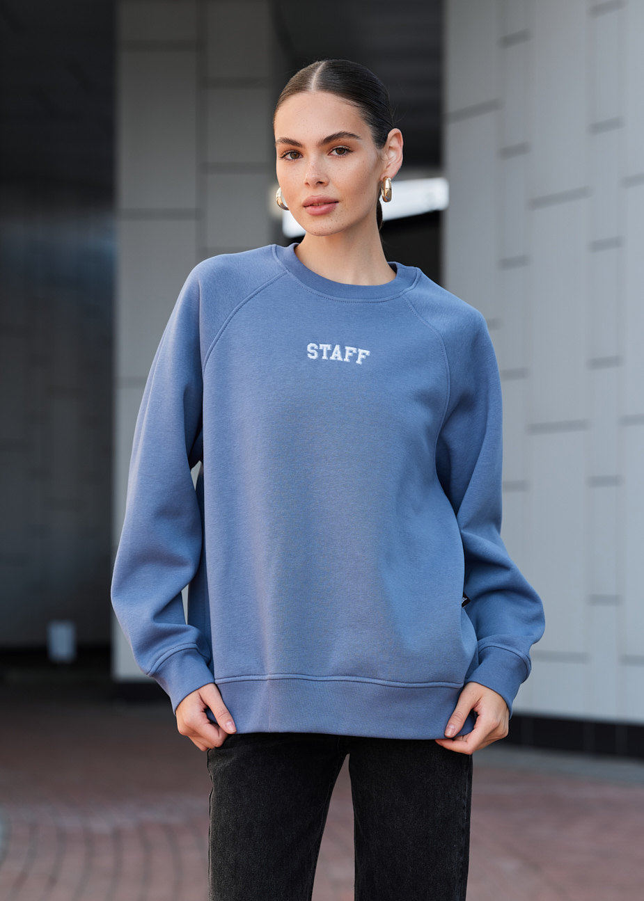 Bluză de trening de damă Staff blue logo oversize fleece