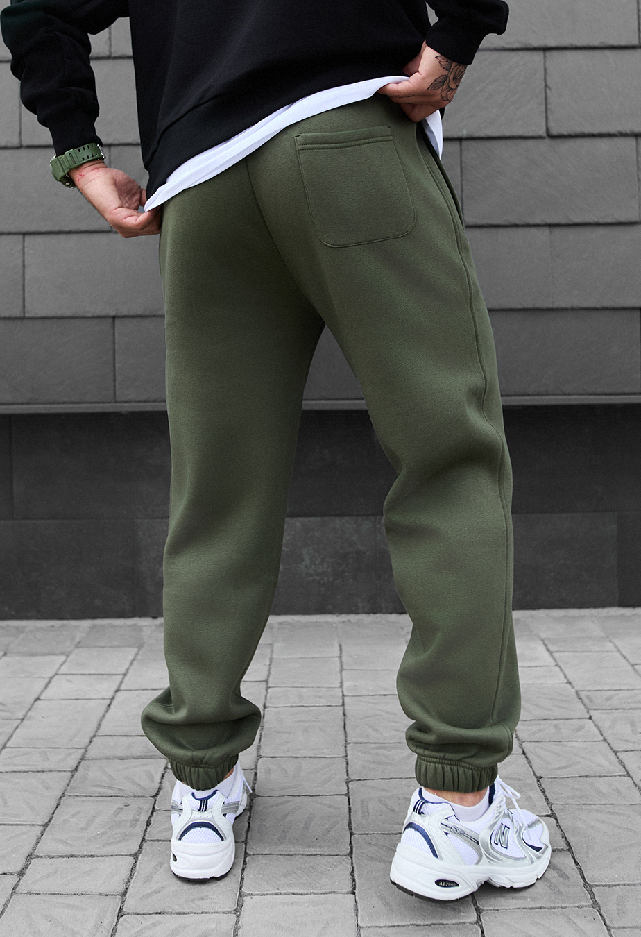 Pantaloni de trening Staff dexo khaki fleece