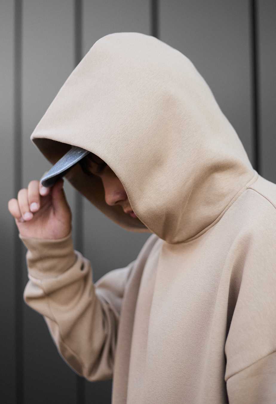Hanorac Staff beige oversize fleece