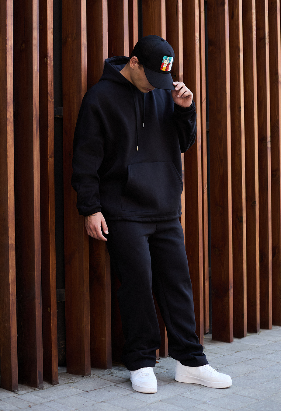 Costum de trening Staff blr black oversize fleece