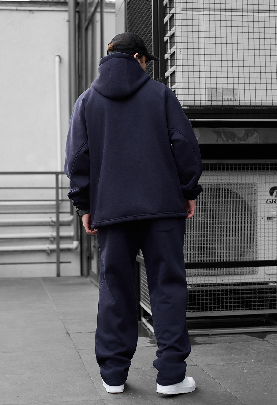 Costum de trening Staff blr navy oversize fleece