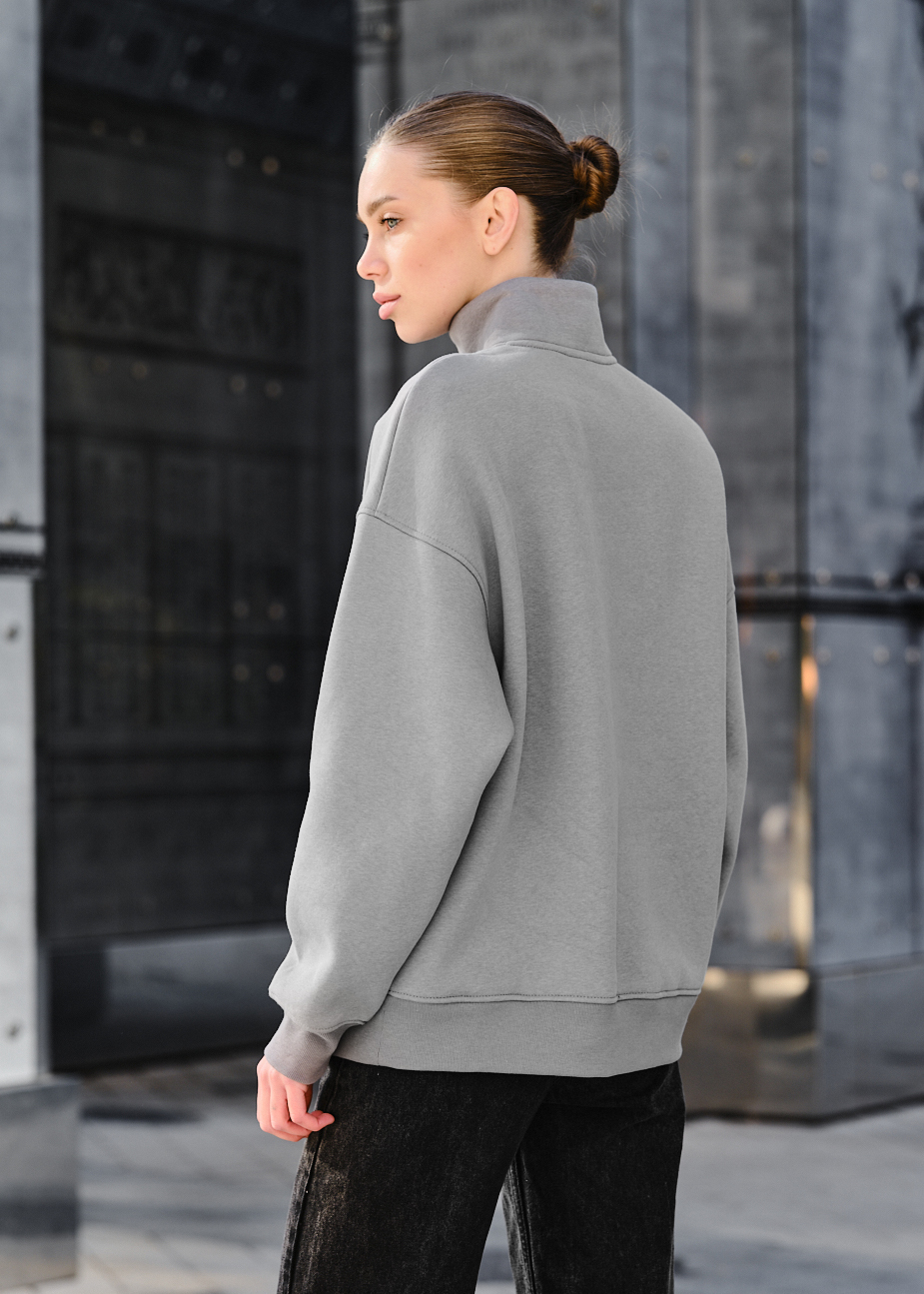 Bluză de damă Staff le gray oversize fleece