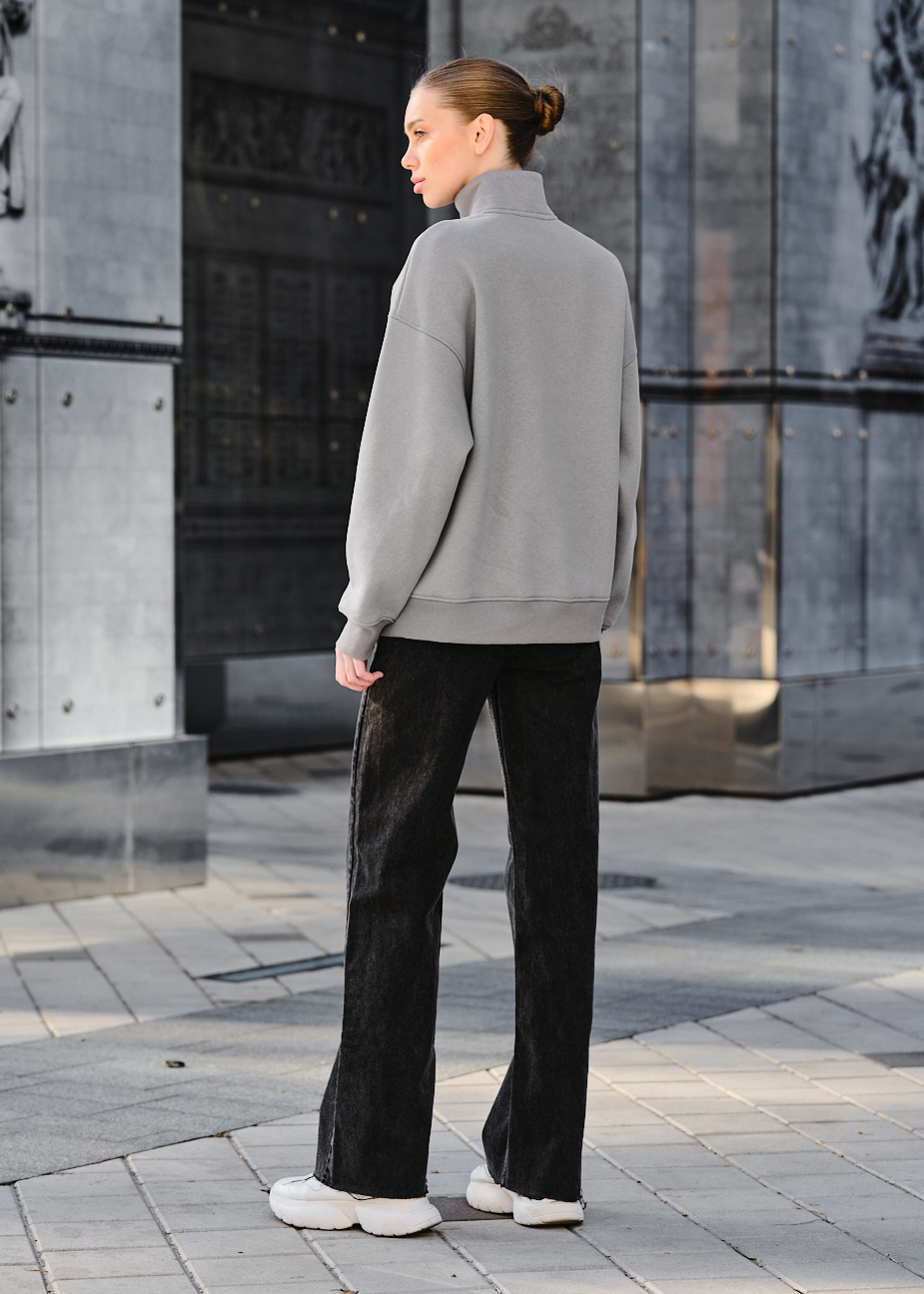 Bluză de damă Staff le gray oversize fleece