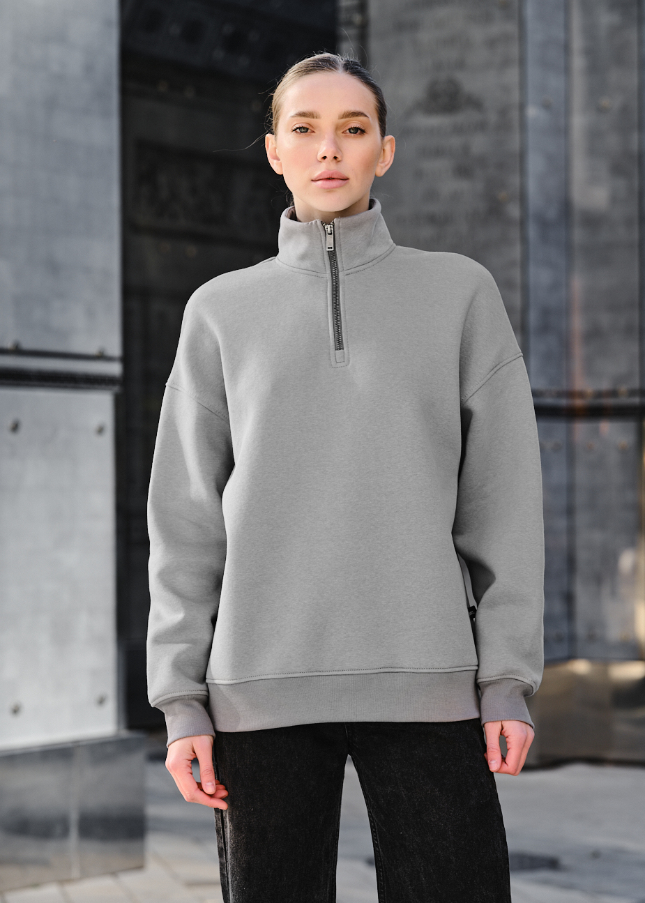 Bluză de damă Staff le gray oversize fleece