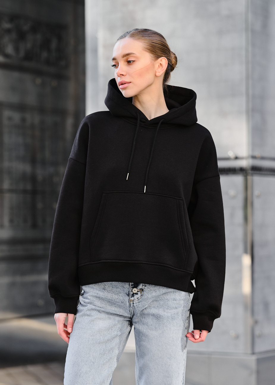 Hanorac de damă Staff ti black oversize fleece