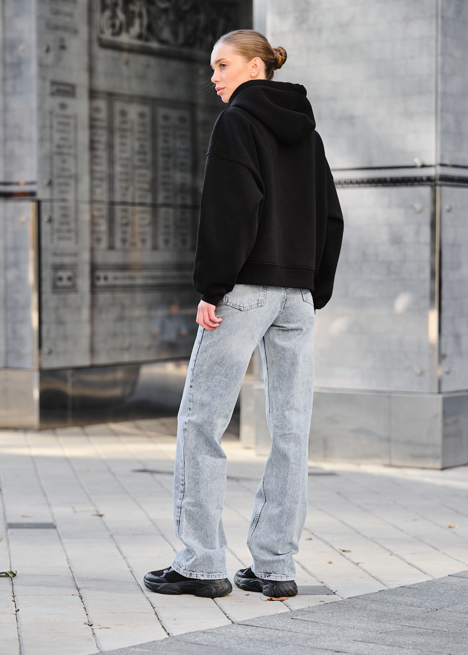 Hanorac de damă Staff ti black oversize fleece