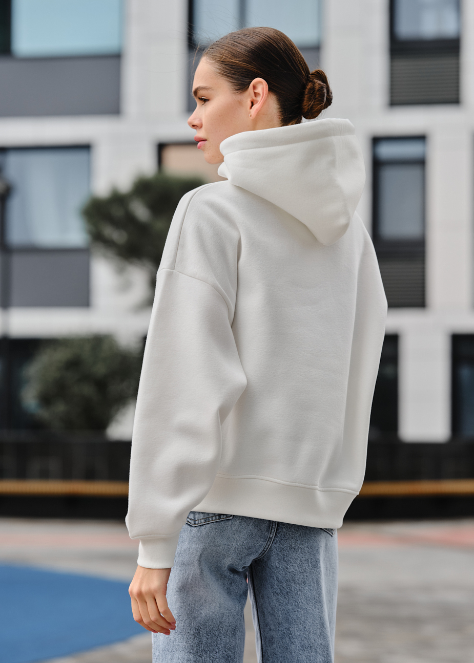 Hanorac de damă Staff ti white oversize fleece