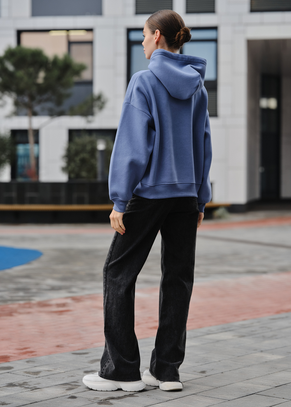 Hanorac de damă Staff ti dark blue oversize fleece