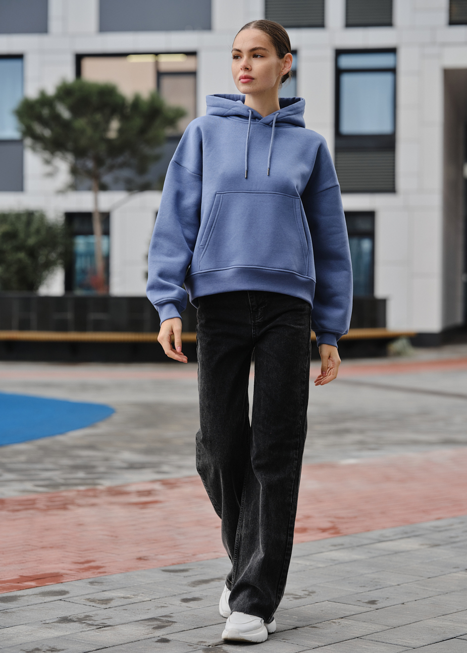 Hanorac de damă Staff ti dark blue oversize fleece
