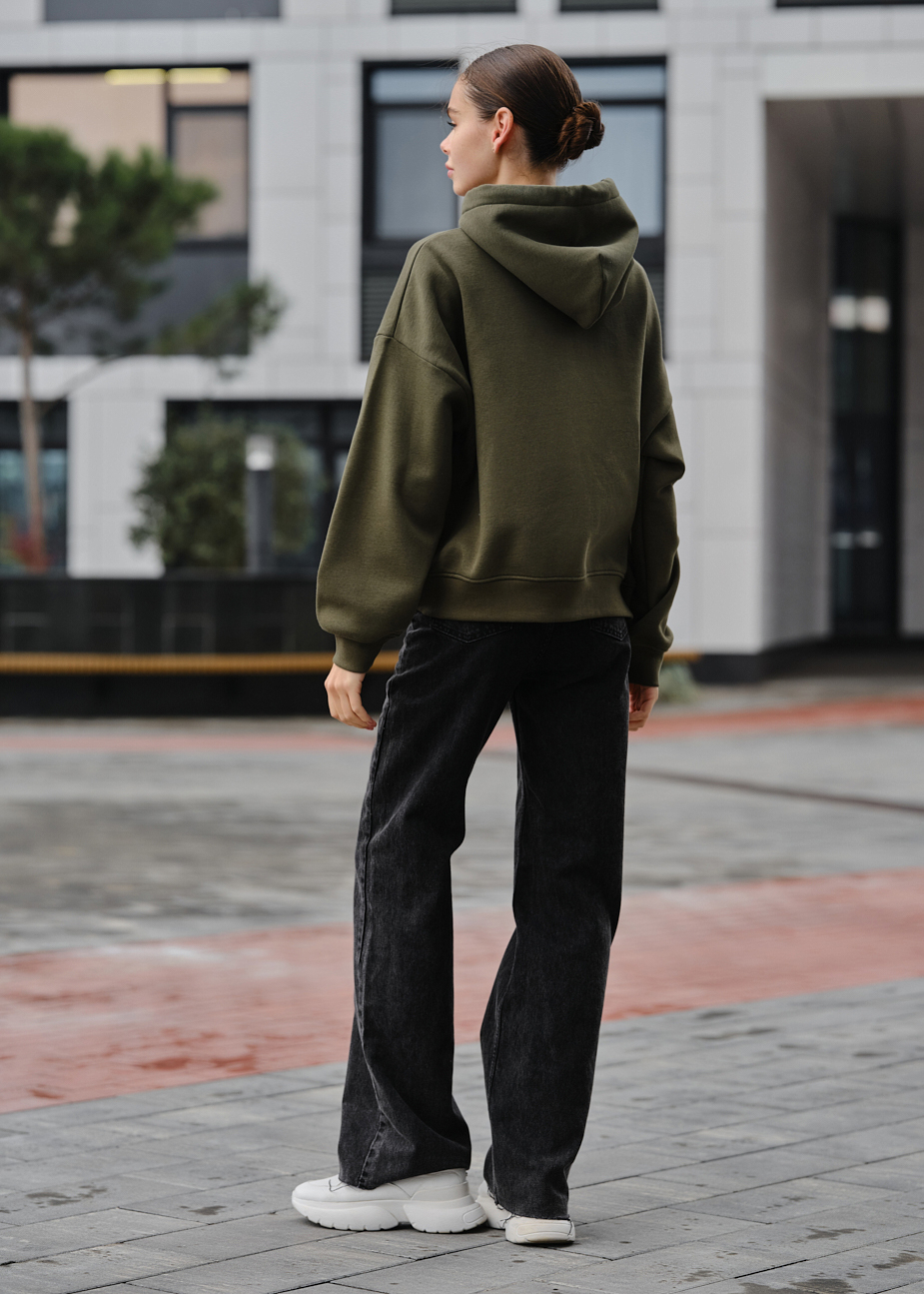 Hanorac de damă Staff ti khaki oversize fleece