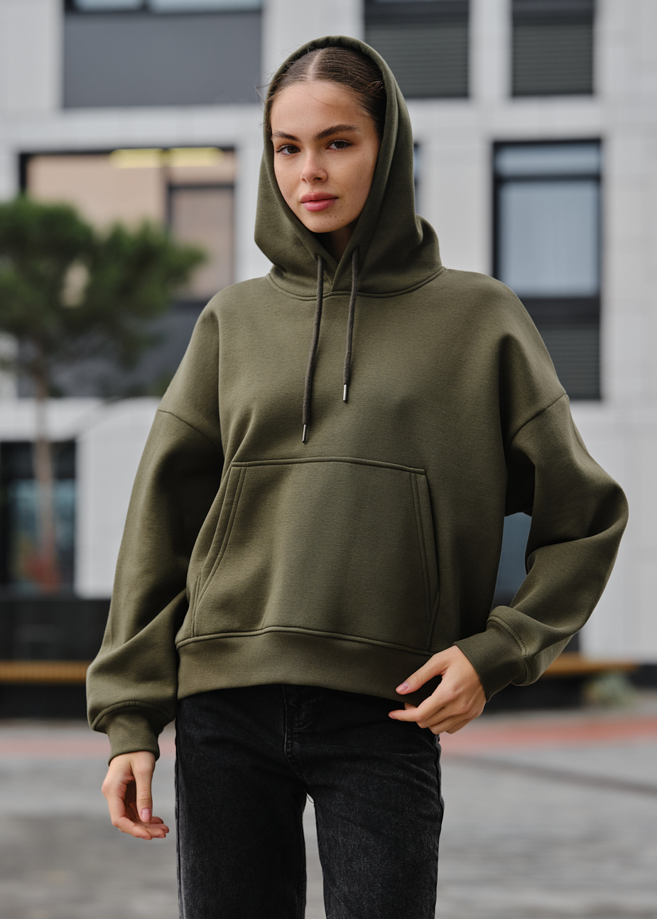 Hanorac de damă Staff ti khaki oversize fleece
