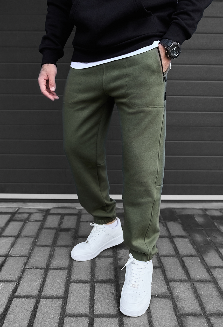 Pantaloni de trening Staff nib khaki fleece