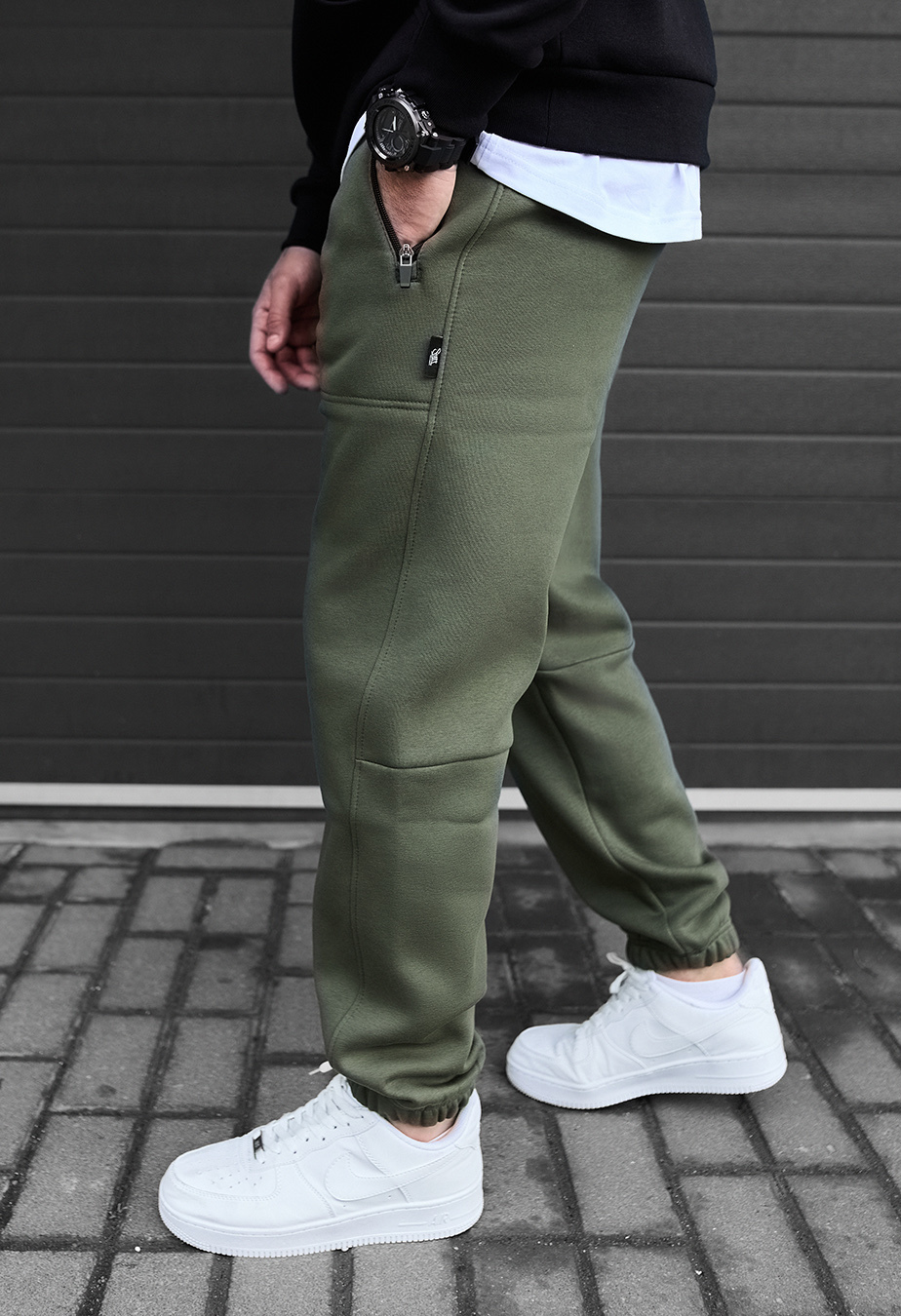 Pantaloni de trening Staff nib khaki fleece