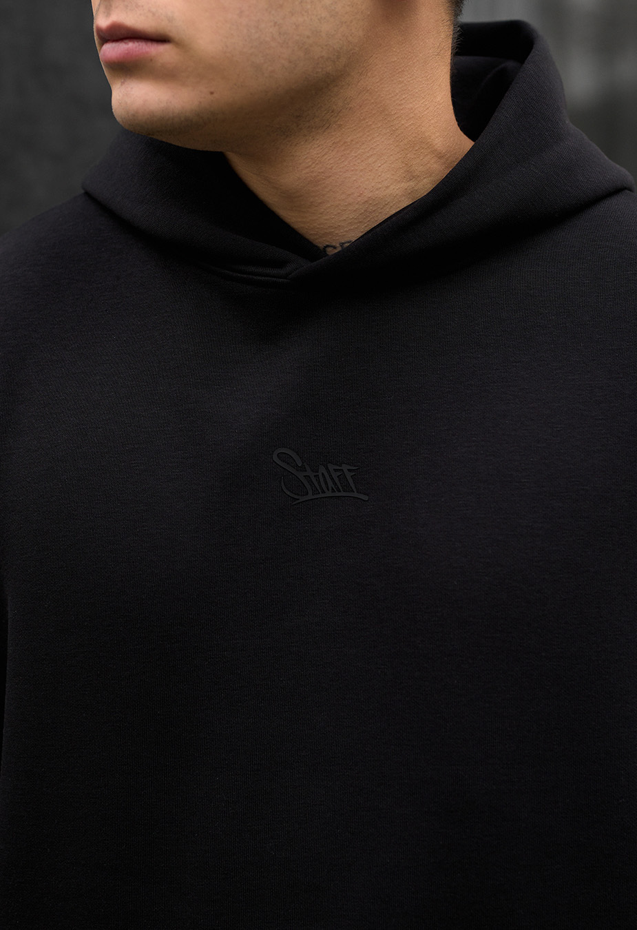 Hanorac Staff black logo oversize fleece