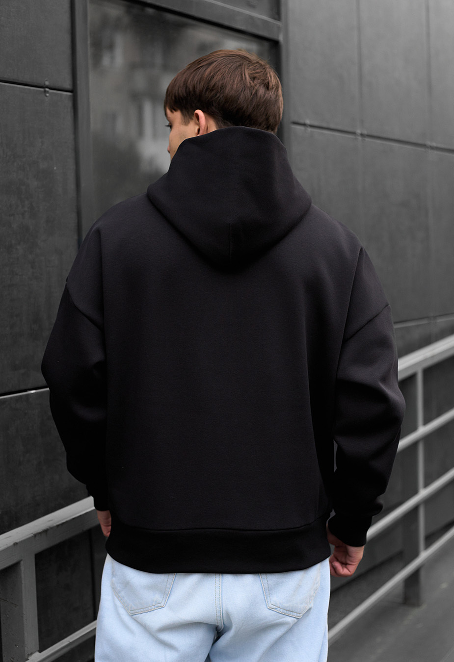 Hanorac Staff black logo oversize fleece