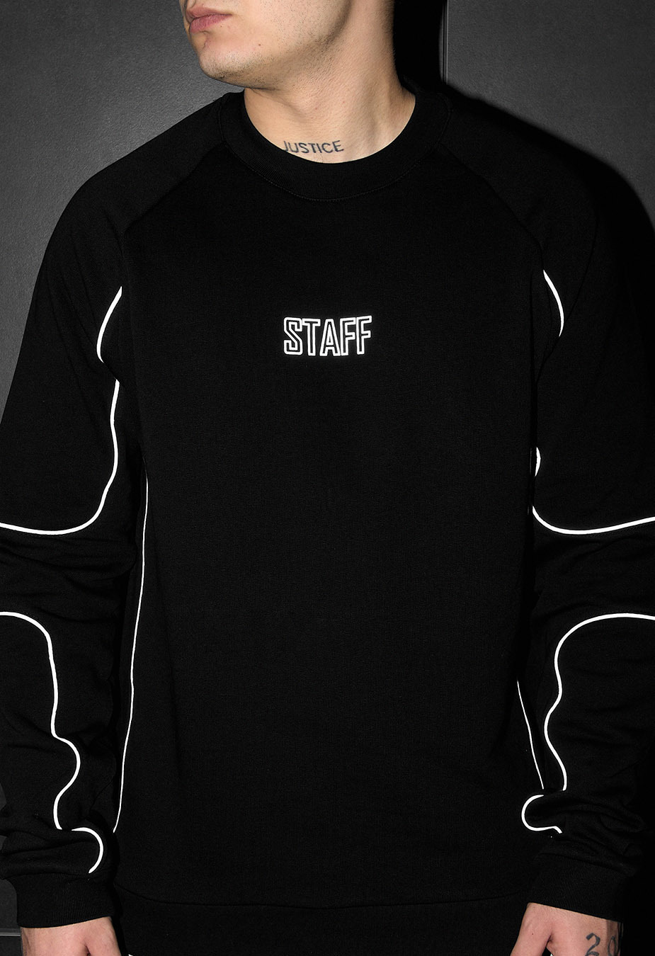 Bluză de trening Staff black logo reflective