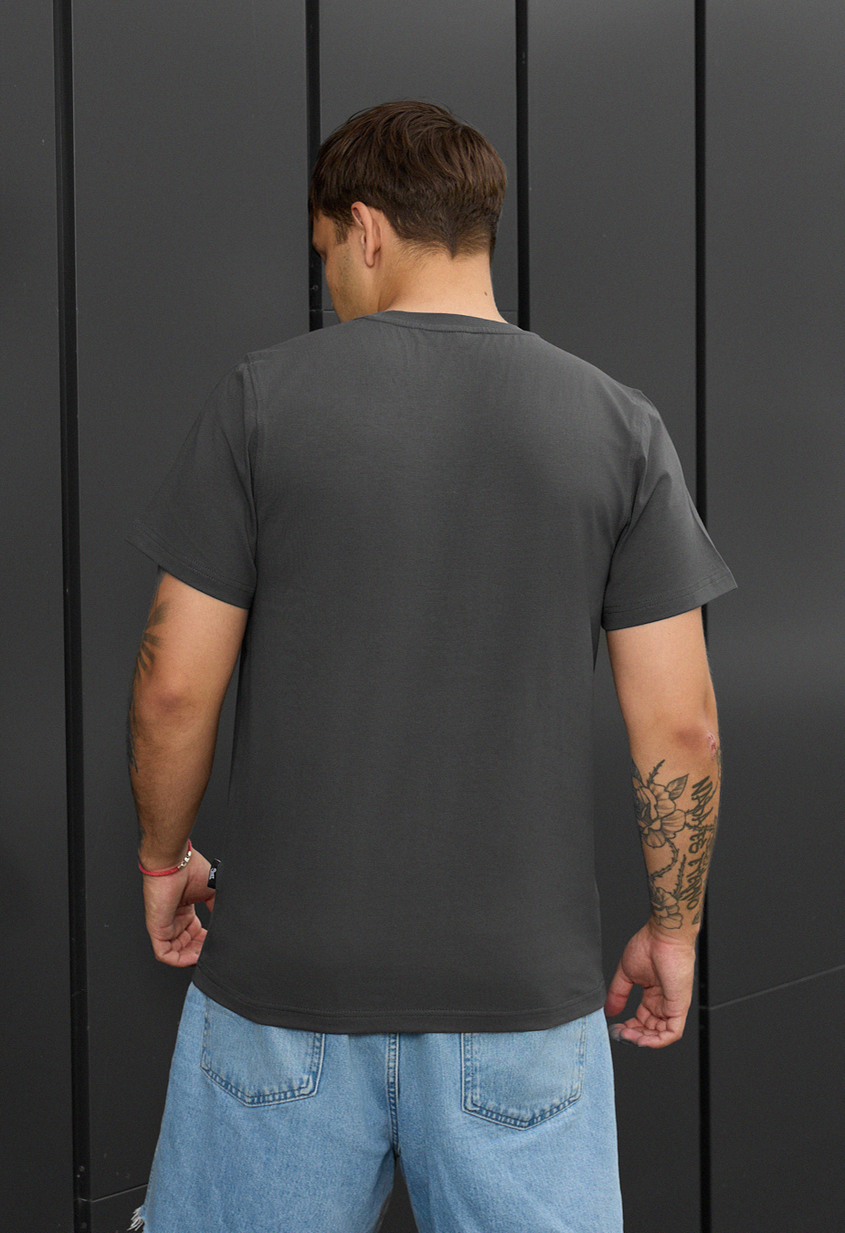 Tricou Staff dark gray basic