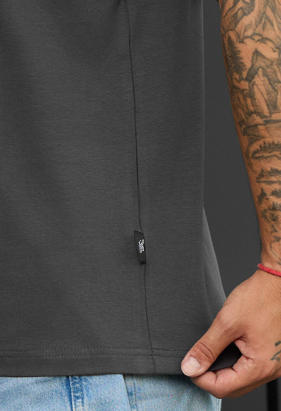Tricou Staff dark gray basic