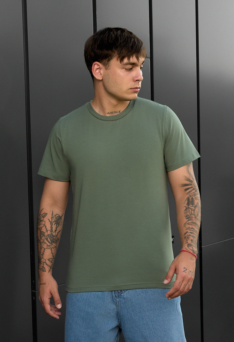 Tricou Staff green basic