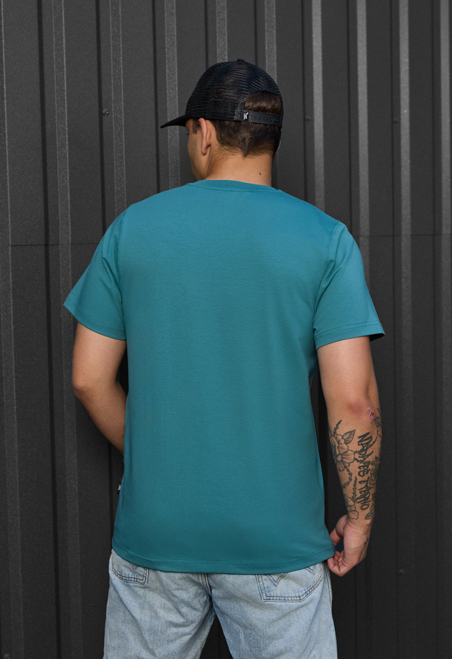 Tricou Staff turquoise basic