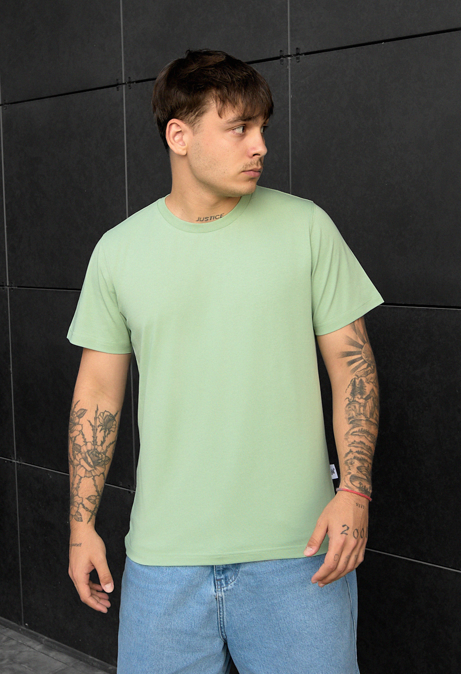 Tricou Staff light green basic