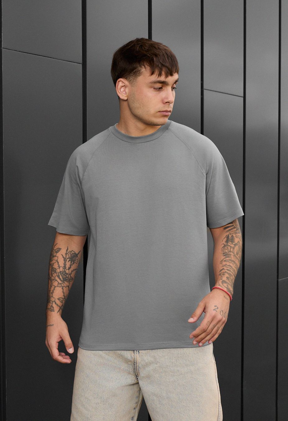 Tricou Staff reglan gray