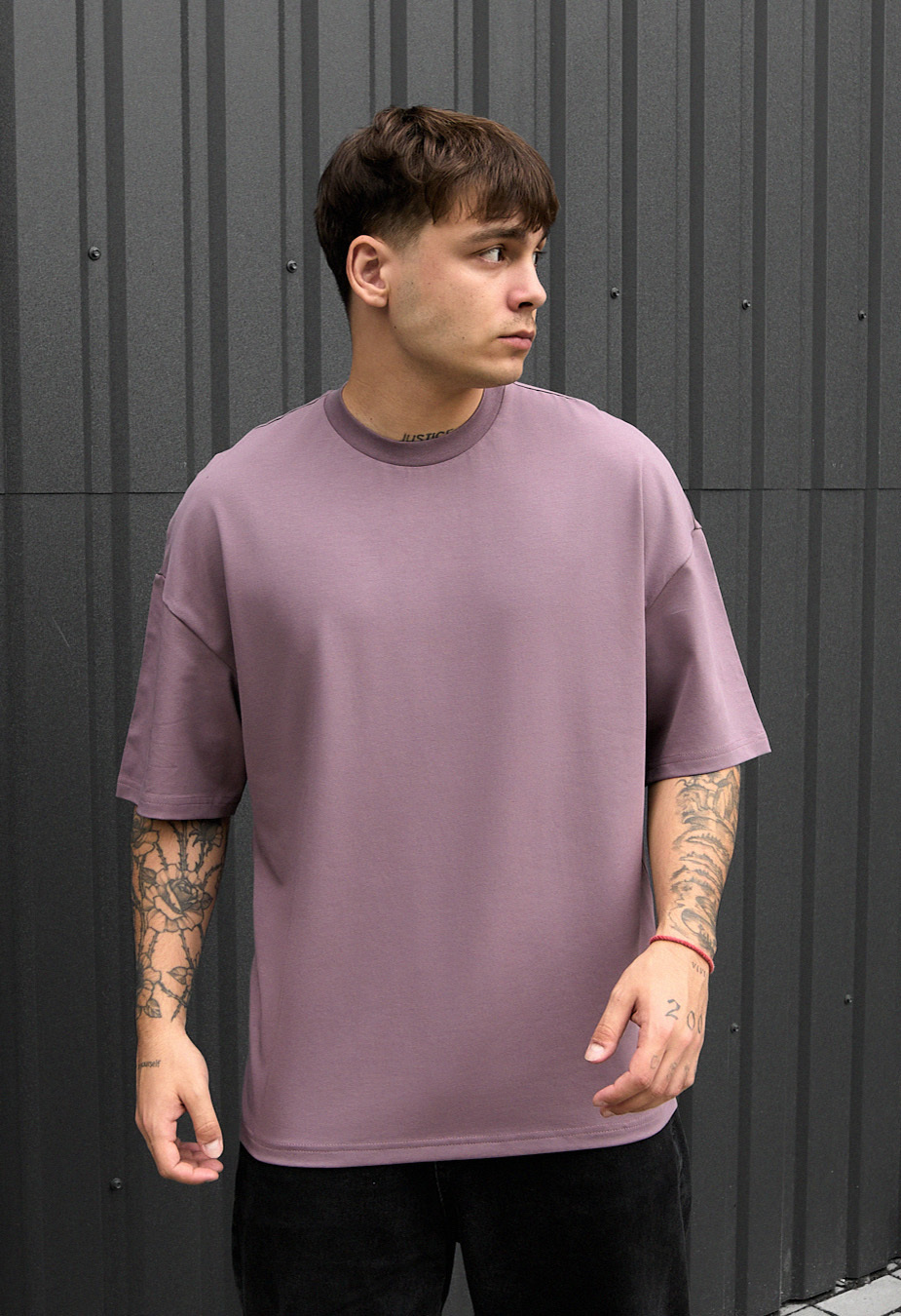 Tricou Staff purple oversize