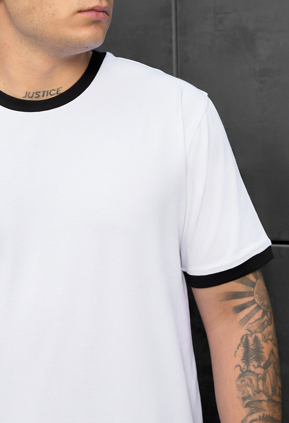 Tricou Staff ve white & black