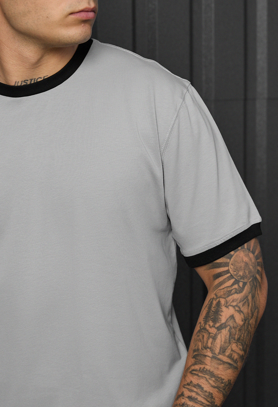 Tricou Staff ve gray & black