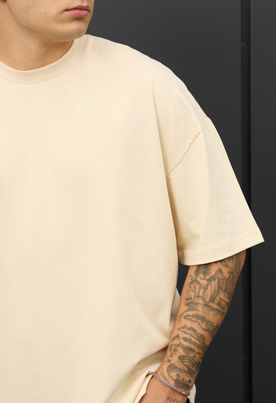 Tricou Staff milk oversize