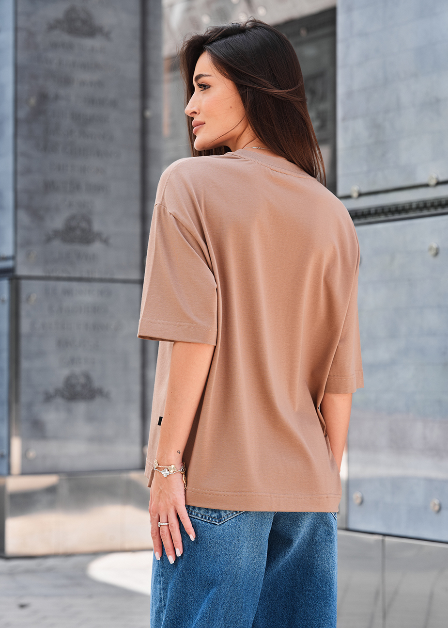 Tricou de damă Staff brown oversize