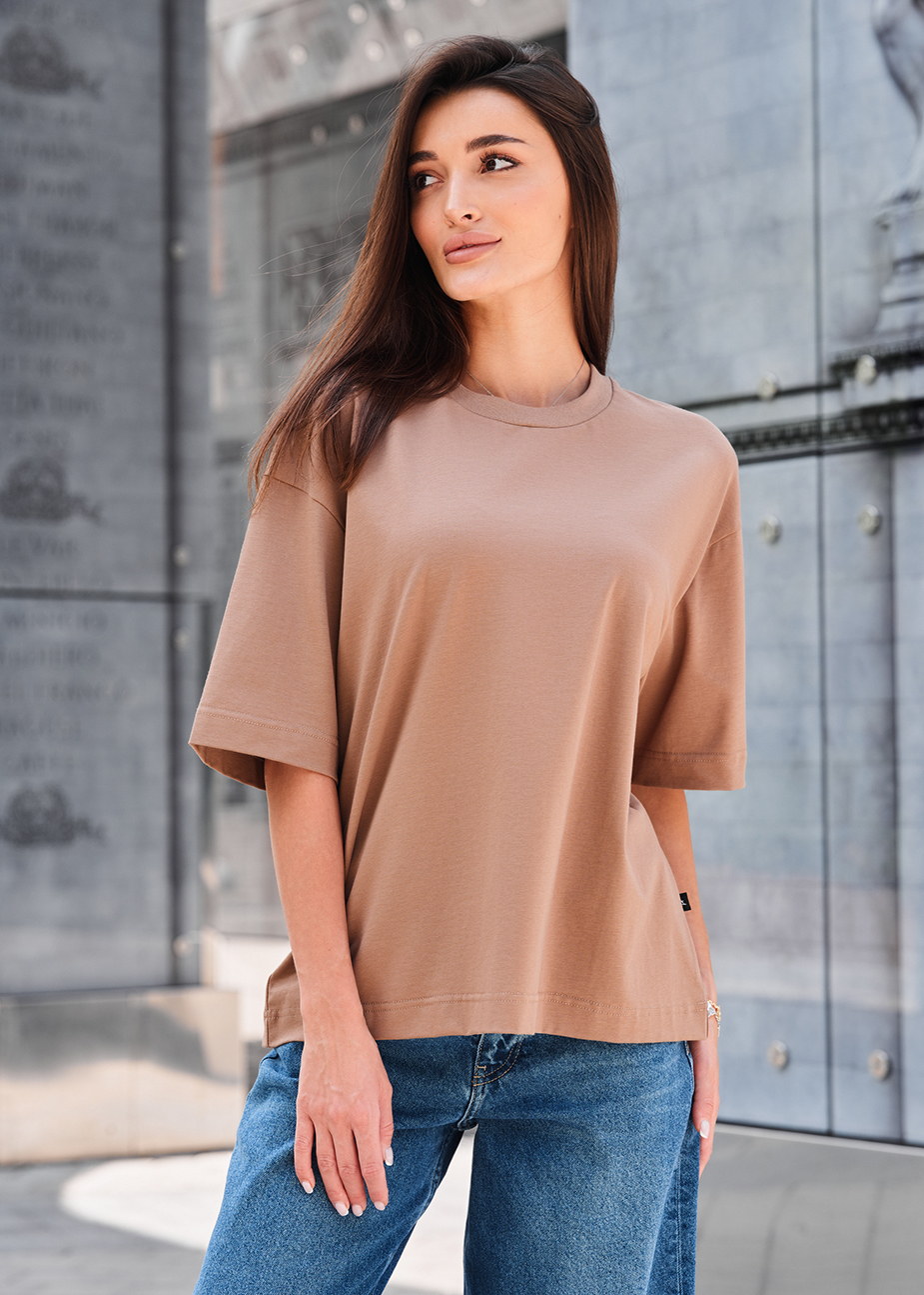 Tricou de damă Staff brown oversize