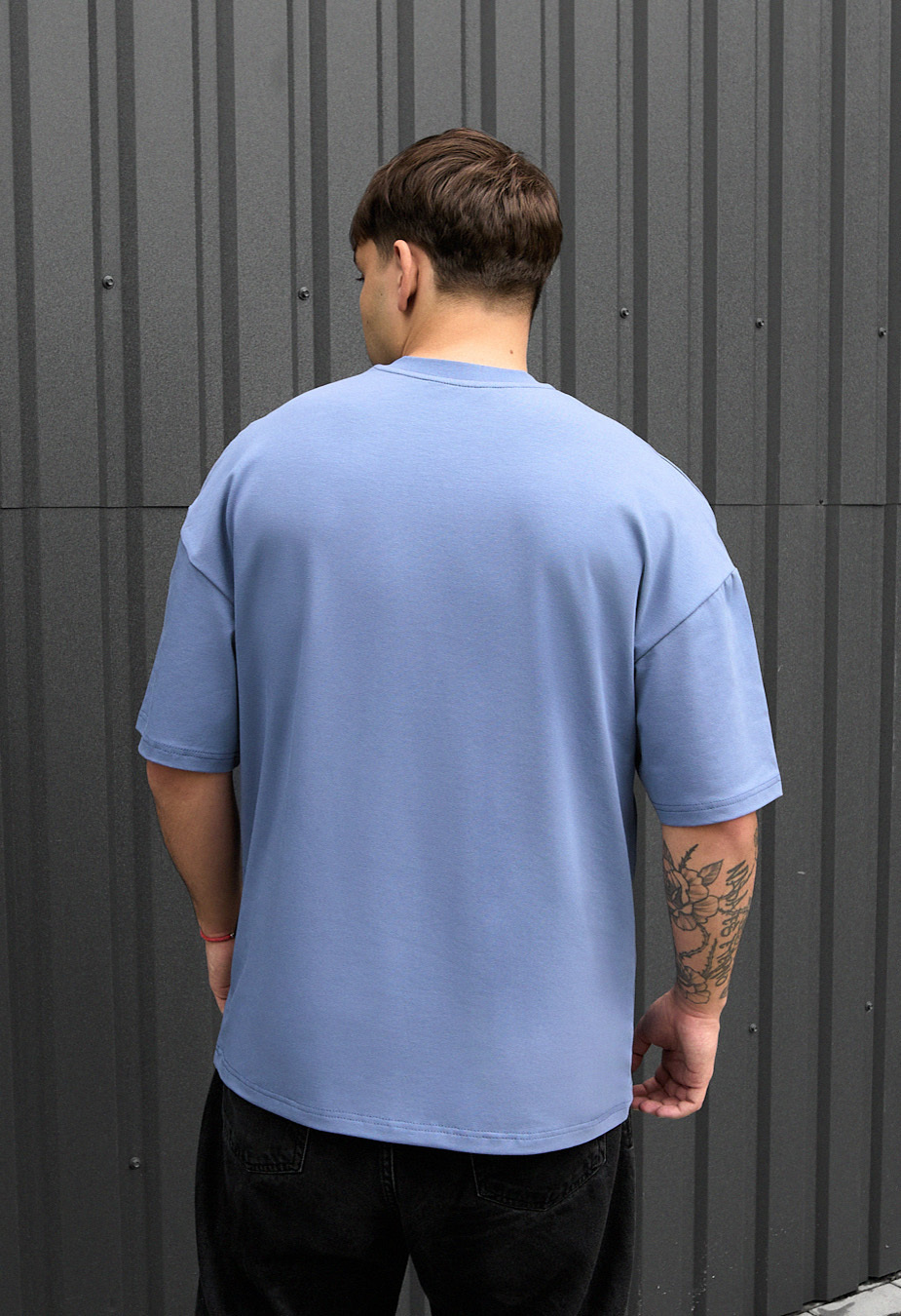 Tricou Staff blue oversize