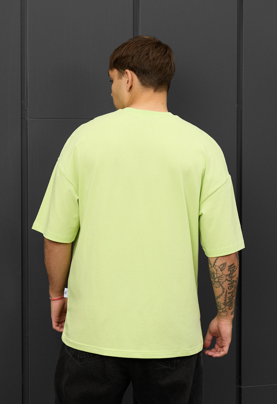 Tricou Staff light green oversize