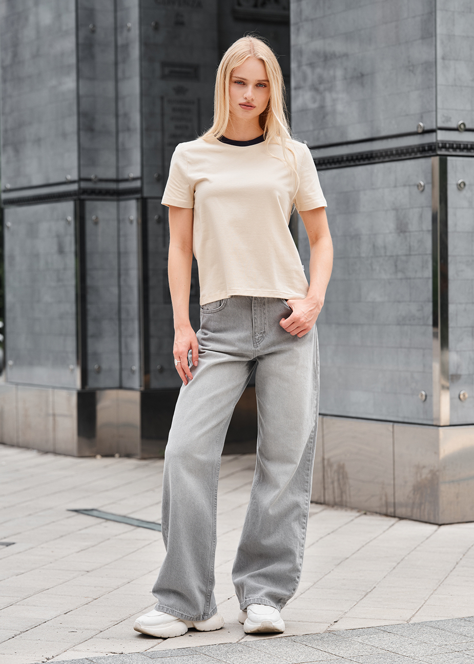 Tricou de damă Staff in milk & navy