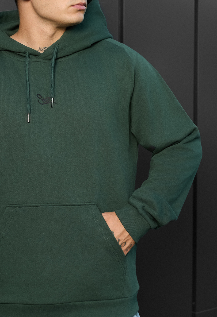 Hanorac Staff re green logo oversize