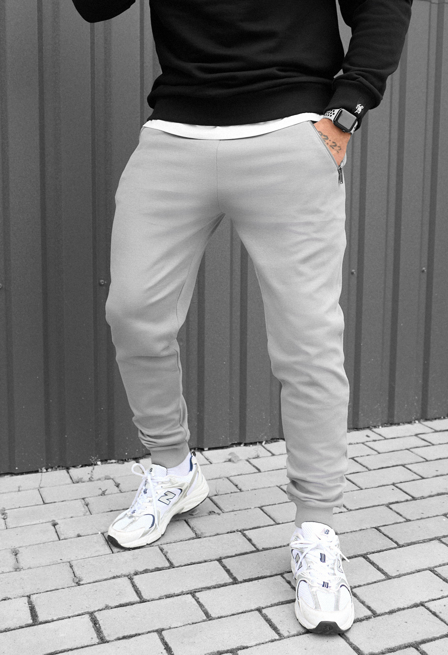 Pantaloni de trening Staff zem light gray