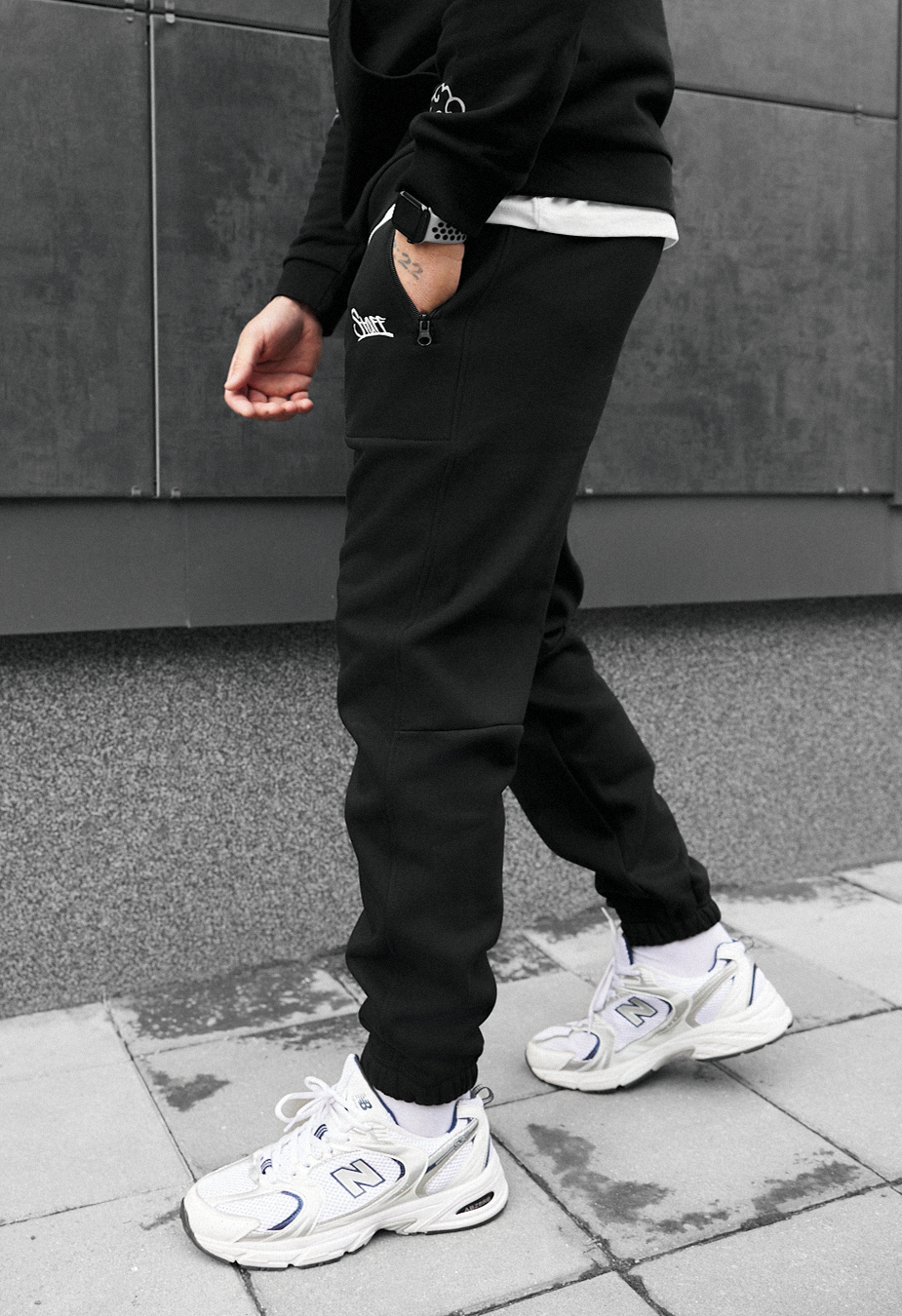 Pantaloni de trening Staff nib black logo fleece
