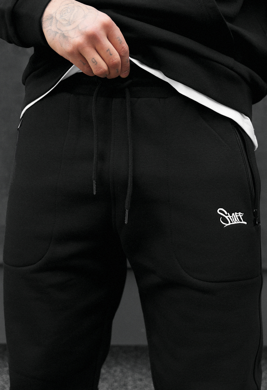Pantaloni de trening Staff nib black logo fleece