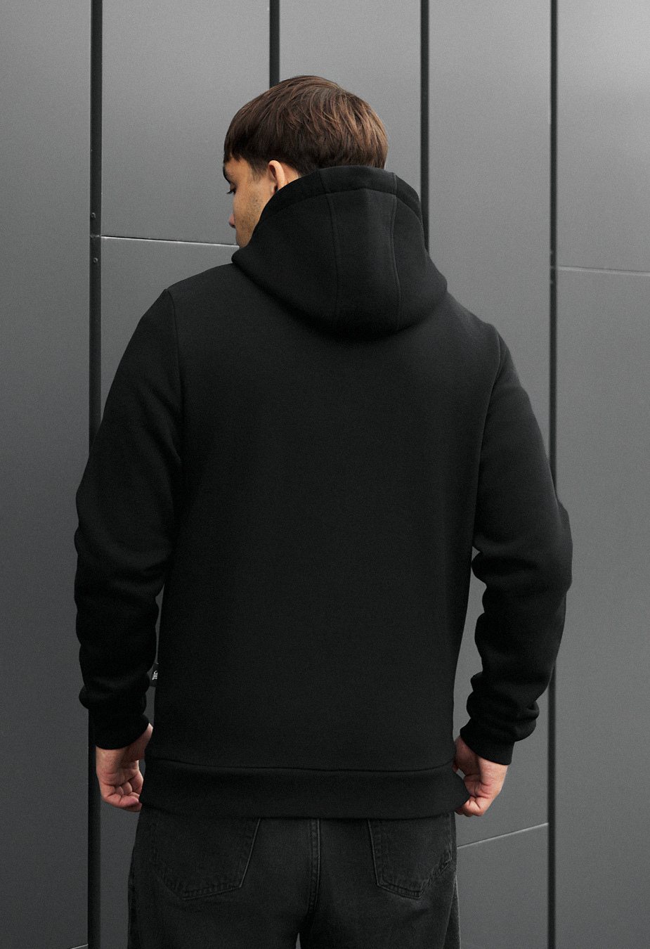 Hanorac Staff zip basic black fleece