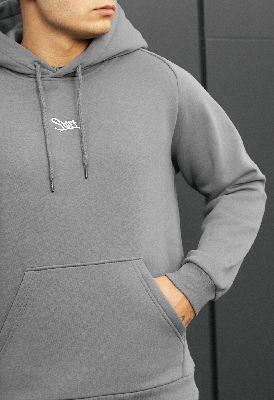 Hanorac Staff gray logo fleece