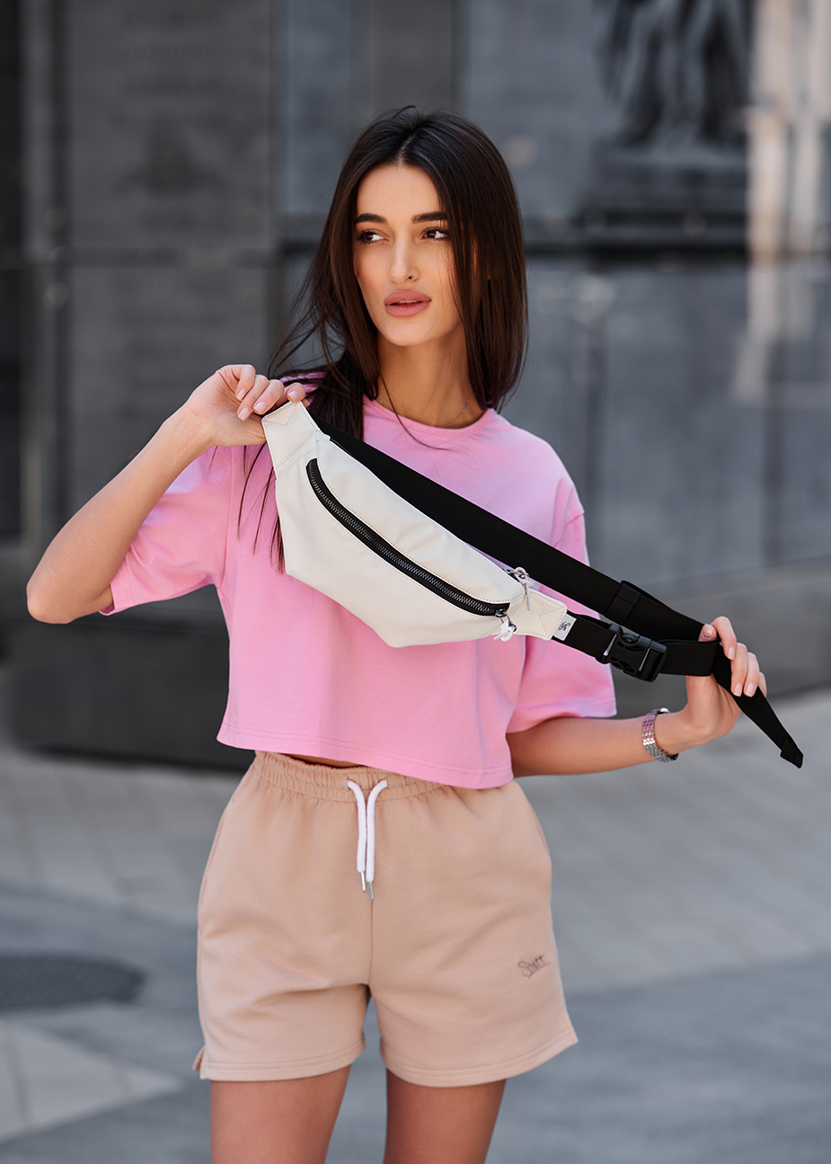 Geantă de centură Staff leather white