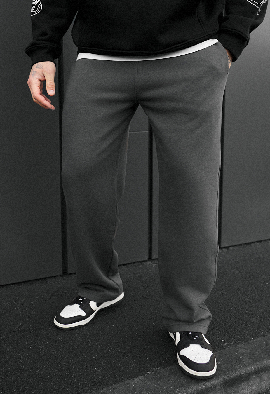 Pantaloni de trening Staff dji dark gray