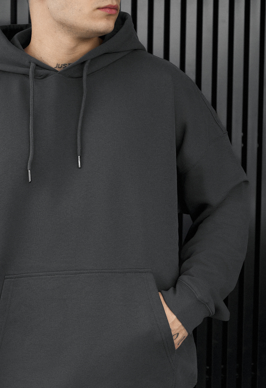 Hanorac Staff dark gray oversize