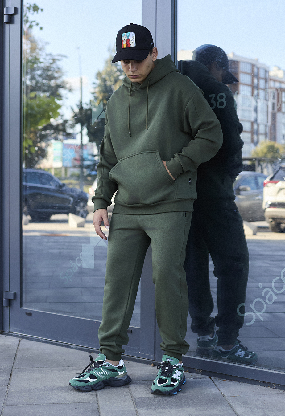 Costum de trening Staff jax khaki oversize fleece