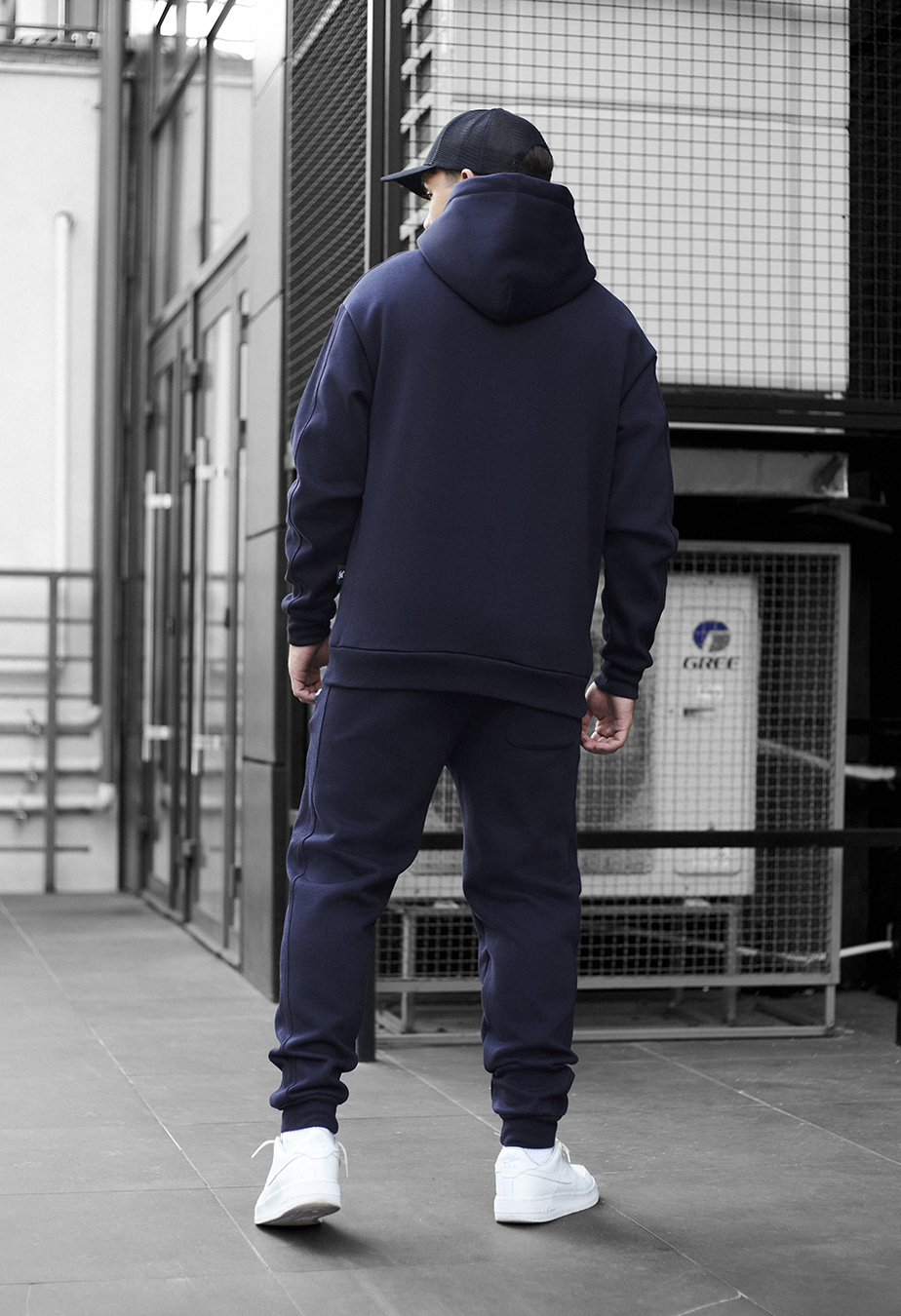Costum de trening Staff jax navy oversize fleece