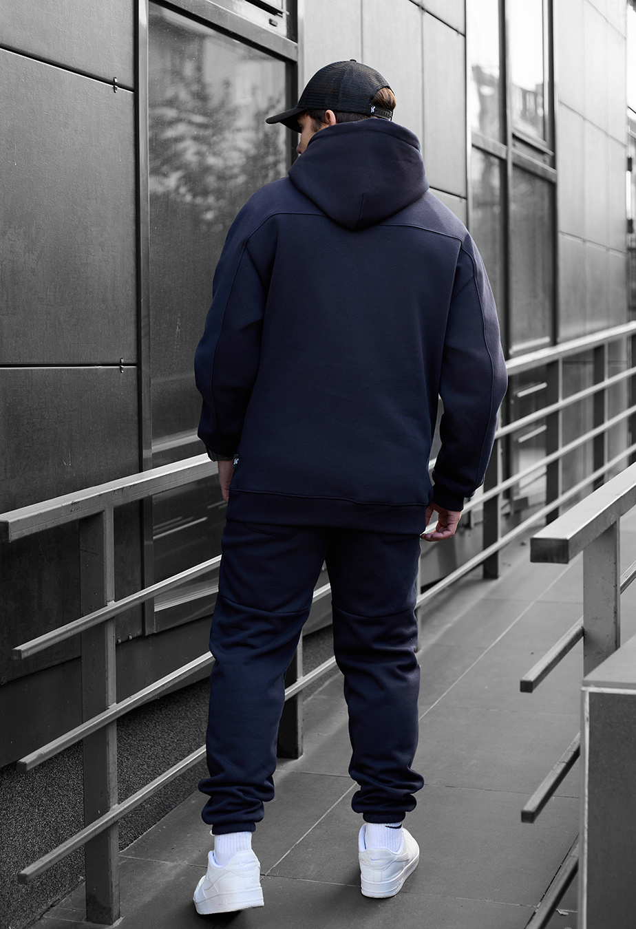 Costum de trening Staff sa navy logo fleece