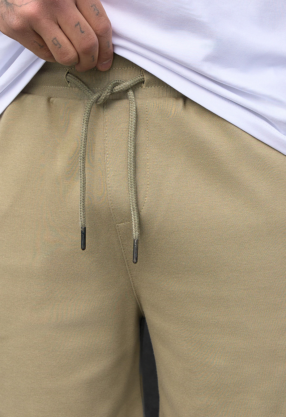 Pantaloni scurți tricotați Staff ley olive